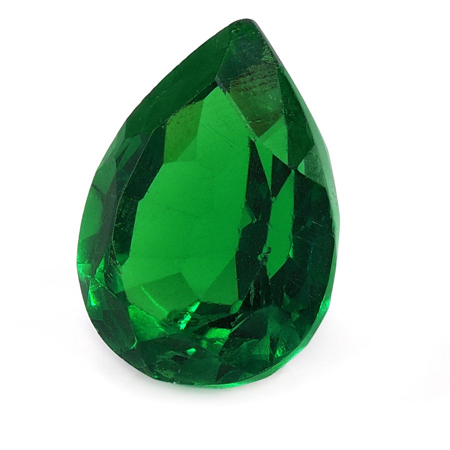 Pear-cut Colombian emerald